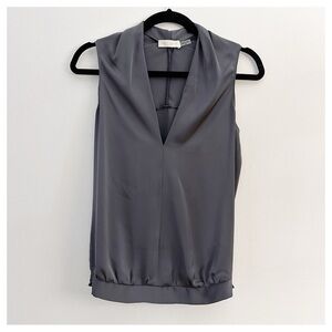 Ramy Brook sleeveless silky top size P Gun Metal Grey